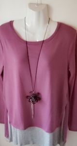 Tunic plum and gray tunic